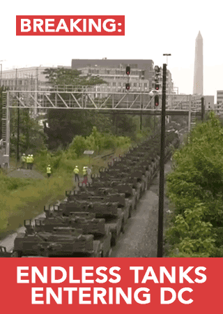 Breaking: endless tanks entering DC