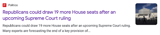 Republicans can draw 19 more House seats after and Upcoming Supreme Court ruling