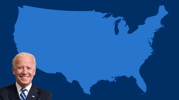 Map of donations to save Biden
