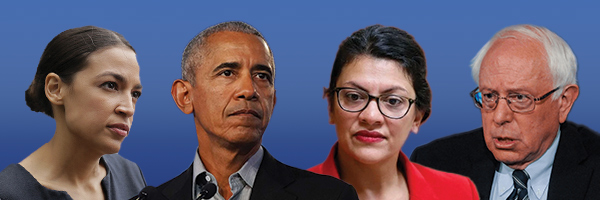 Alexandria Ocasio-Cortez, Michael Moore, Rashida Tlaib, Jamie Raskin