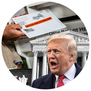 Mail-in-ballot and Trump in front of the Supreme Court